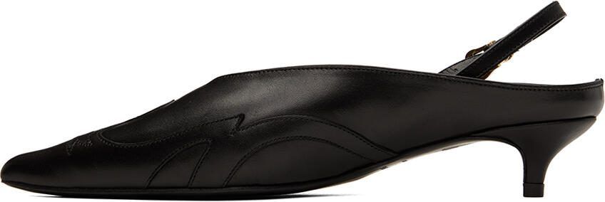 ANINE BING Rae 38mm leather slingback pumps Black - Picture 4
