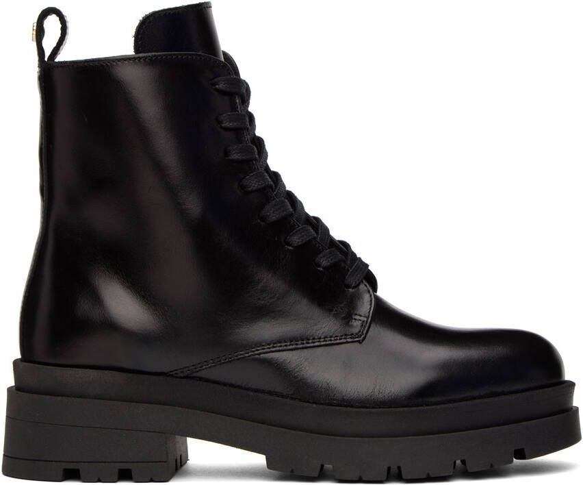 ANINE BING Black Luc Combat Boots - Picture 5