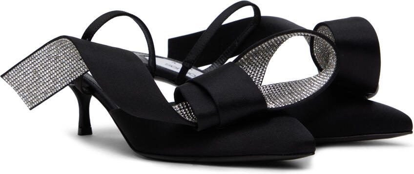 AREA Black Sergio Rossi Edition Marquise Heeled Sandals - Picture 2