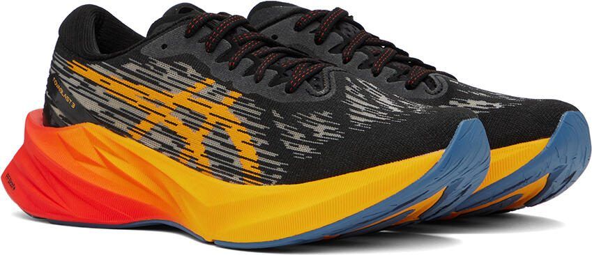 Asics Black  Orange NOVABLAST 3 Sneakers - Picture 2