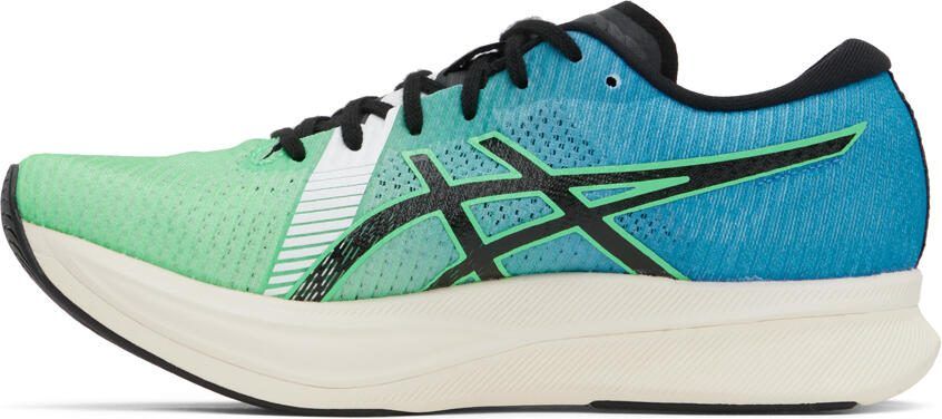 Asics Green  Blue MAGIC SPEED 2 EKIDEN Sneakers - Picture 3