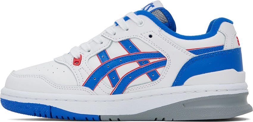 Asics White  Blue EX89 Sneakers - Picture 3