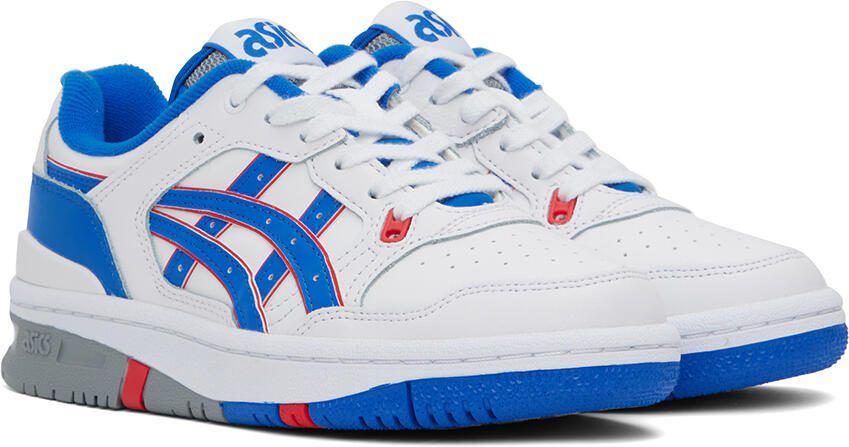 Asics White  Blue EX89 Sneakers - Picture 2