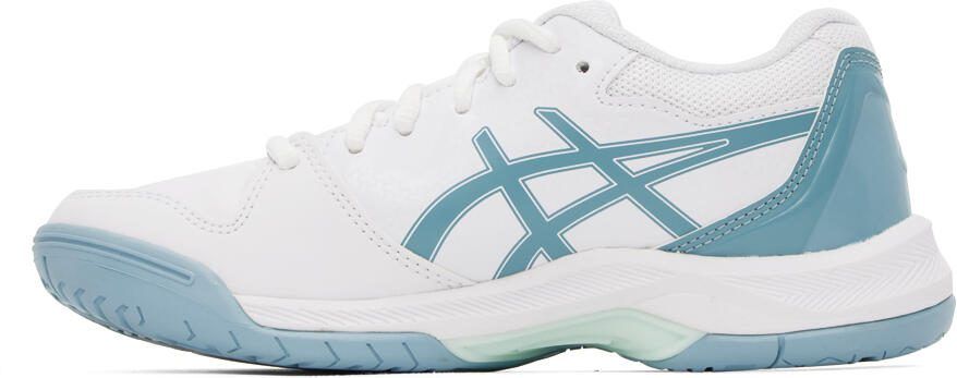 Asics White  Blue GEL-Dedicate 7 Sneakers - Picture 3