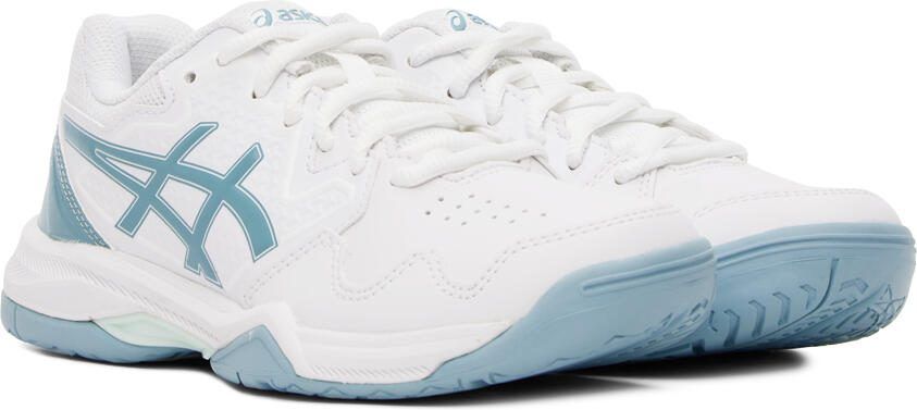 Asics White  Blue GEL-Dedicate 7 Sneakers - Picture 2