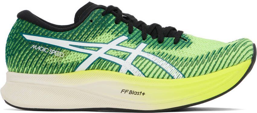 Asics Green  Yellow MAGIC SPEED 2 Sneakers - Picture 5