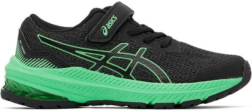 Asics Kids Black  Green GT-1000 11 Little Kids Sneakers