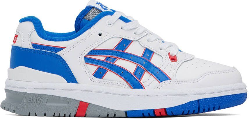 Asics White  Blue EX89 Sneakers - Picture 5