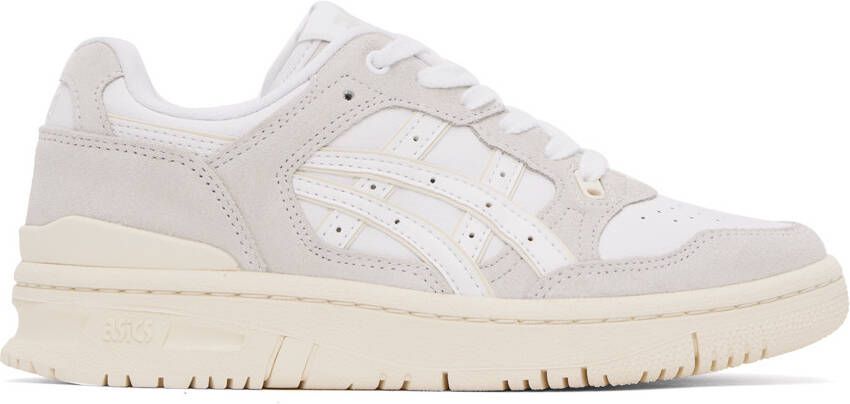 Asics White  Taupe EX89 Sneakers - Picture 5