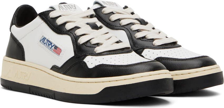 AUTRY Black  White Medalist Low Sneakers - Picture 2