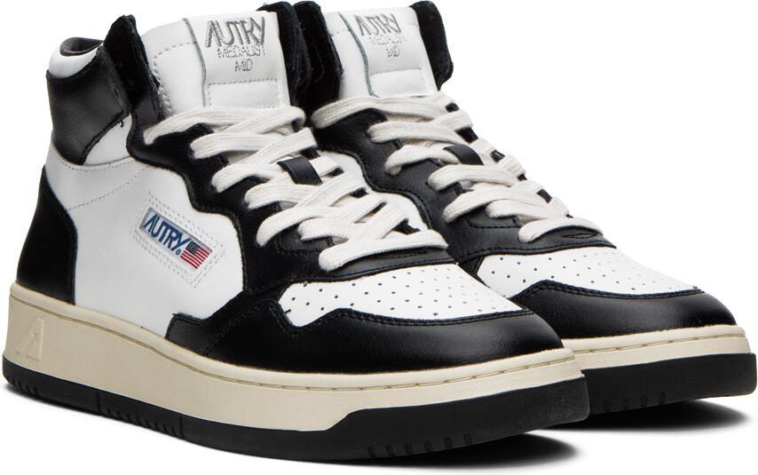 AUTRY Black  White Medalist Mid Sneakers - Picture 2