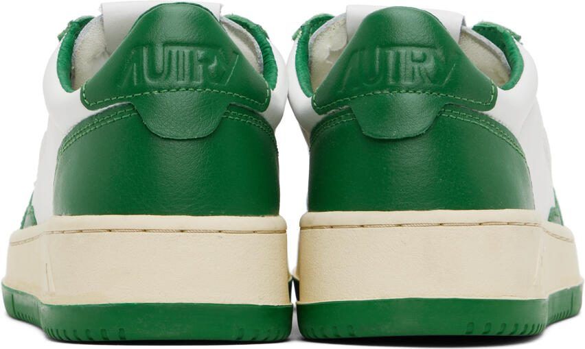 AUTRY Green  White Medalist Low Sneakers