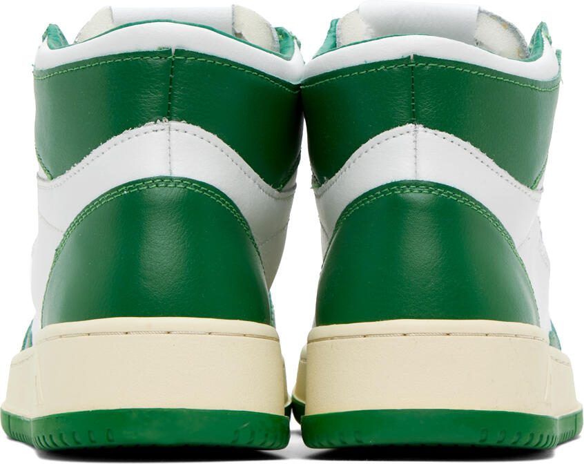 AUTRY Green  White Medalist Mid Sneakers