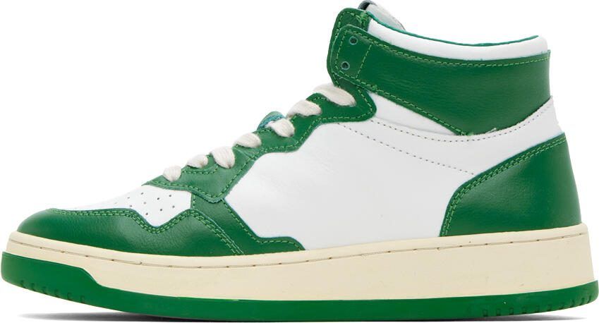 AUTRY Green  White Medalist Mid Sneakers - Picture 3