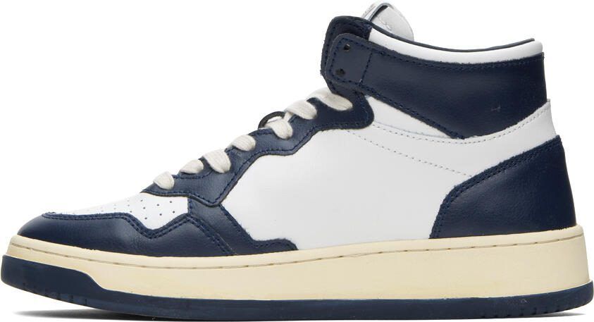 AUTRY Navy  White Medalist Sneakers - Picture 3