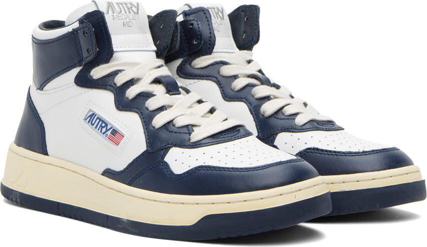 AUTRY Navy  White Medalist Sneakers - Picture 2