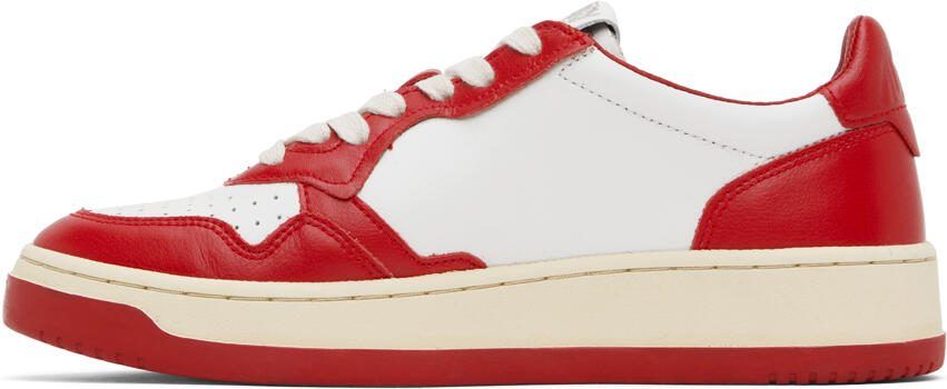 AUTRY Red  White Medalist Low Sneakers - Picture 3