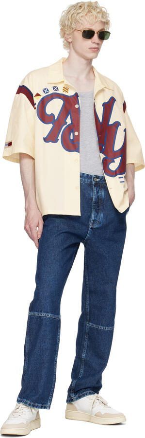 AUTRY White  Beige Medalist Low Sneakers - Picture 4