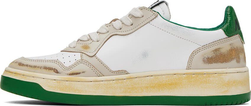 AUTRY White  Beige Super Vintage Sneakers - Picture 3
