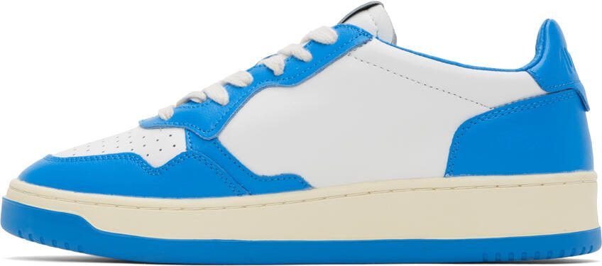 AUTRY White  Blue Medalist Low Sneakers - Picture 3