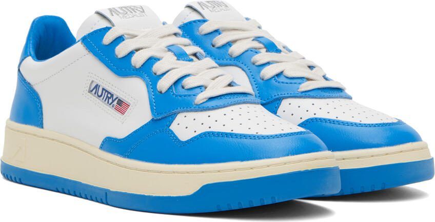 AUTRY White  Blue Medalist Low Sneakers - Picture 2