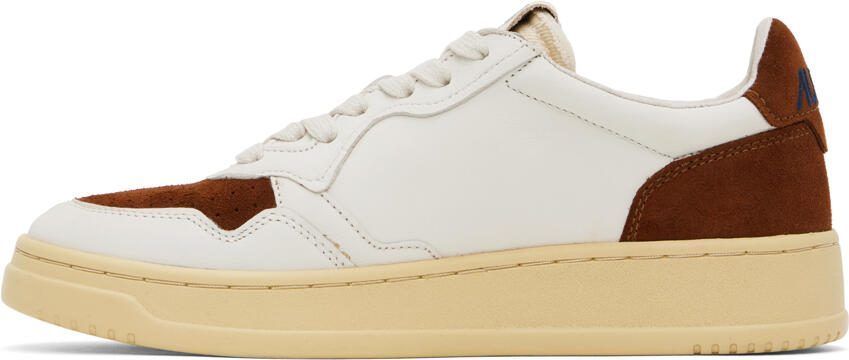 AUTRY White  Brown Medalist Low Sneakers - Picture 3