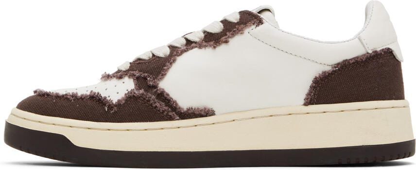AUTRY White  Brown Medalist Low Sneakers - Picture 3