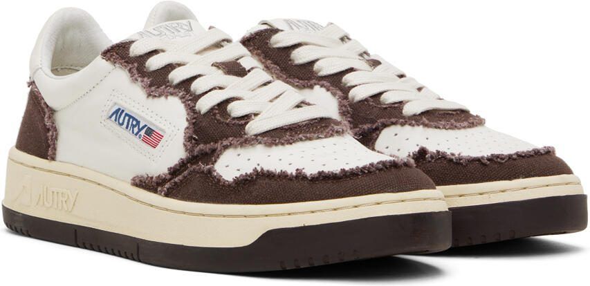 AUTRY White  Brown Medalist Low Sneakers - Picture 2
