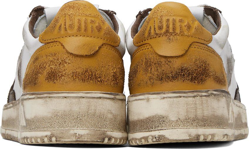 AUTRY White  Brown Super Vintage Sneakers