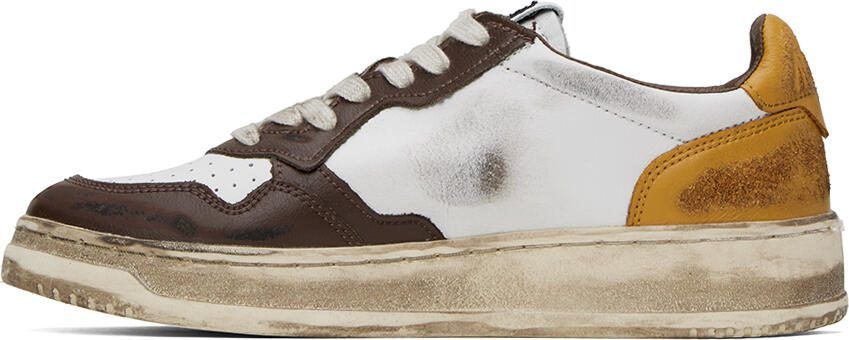 AUTRY White  Brown Super Vintage Sneakers - Picture 3