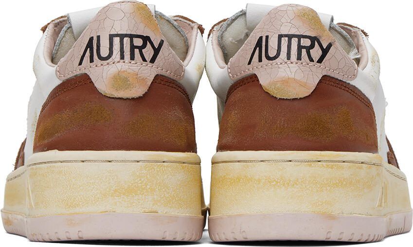 AUTRY White  Brown Super Vintage Sneakers