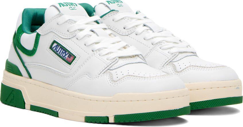 AUTRY White  Green CLC Sneakers - Picture 2