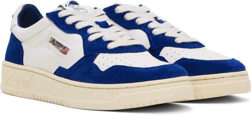 AUTRY White  Navy Open Low Sneakers - Picture 2
