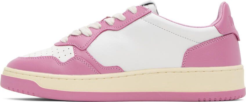 AUTRY White  Pink Medalist Low Sneakers - Picture 3