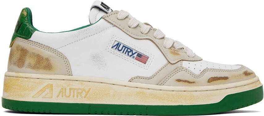 AUTRY White  Beige Super Vintage Sneakers - Picture 5