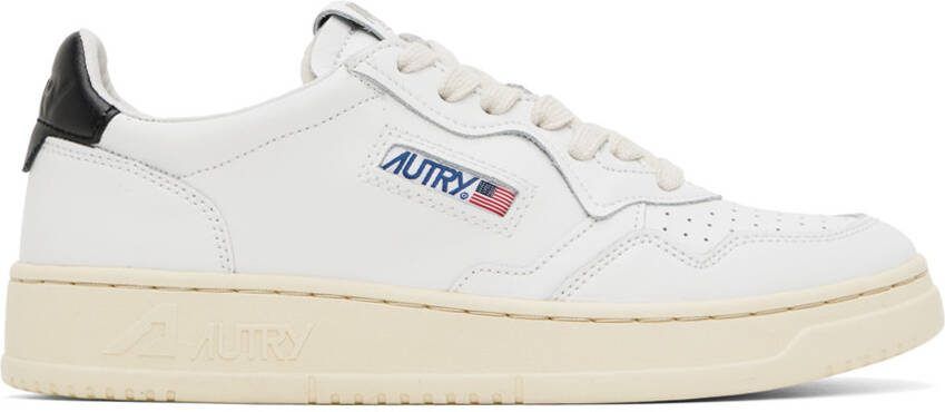 AUTRY White  Black Medalist Low Sneakers - Picture 4