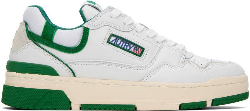 AUTRY White  Green CLC Sneakers - Picture 5