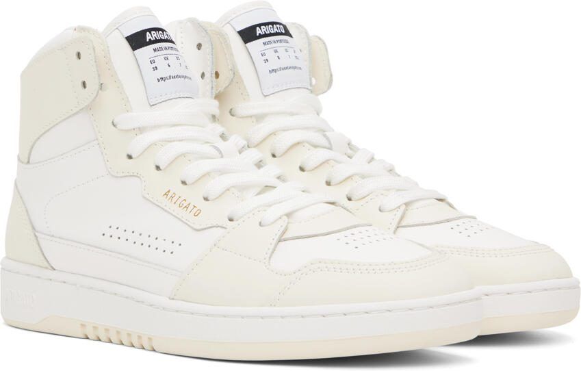 Axel Arigato White  Beige Dice Hi Sneakers - Picture 2