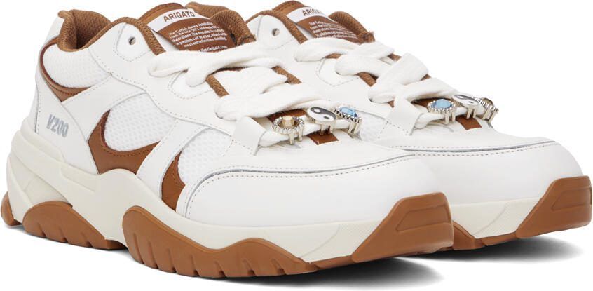 Axel Arigato White  Brown Catfish Lo Sneakers - Picture 2