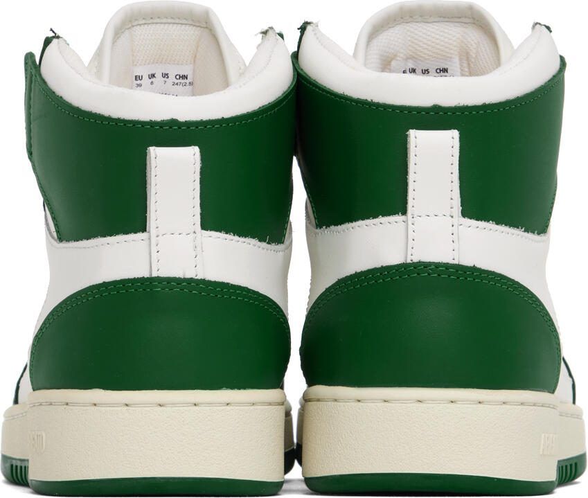 Axel Arigato White  Green Dice Hi Sneakers