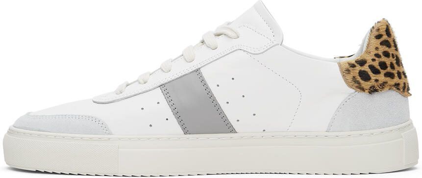 Axel Arigato White  Grey Leopard Dunk V2 Sneakers - Picture 4