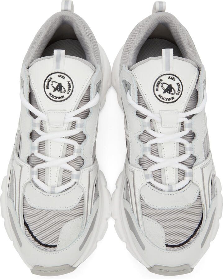 Axel Arigato White  Grey Marathon R-Trail Sneakers