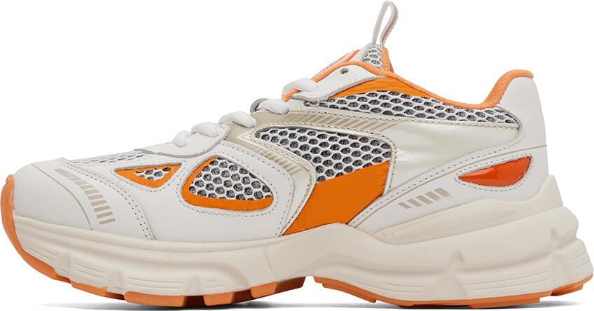 Axel Arigato White  Orange Marathon Runner Sneakers - Picture 3