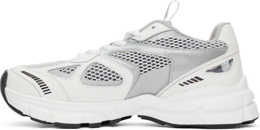 Axel Arigato White  Silver Marathon Runner Sneakers - Picture 4