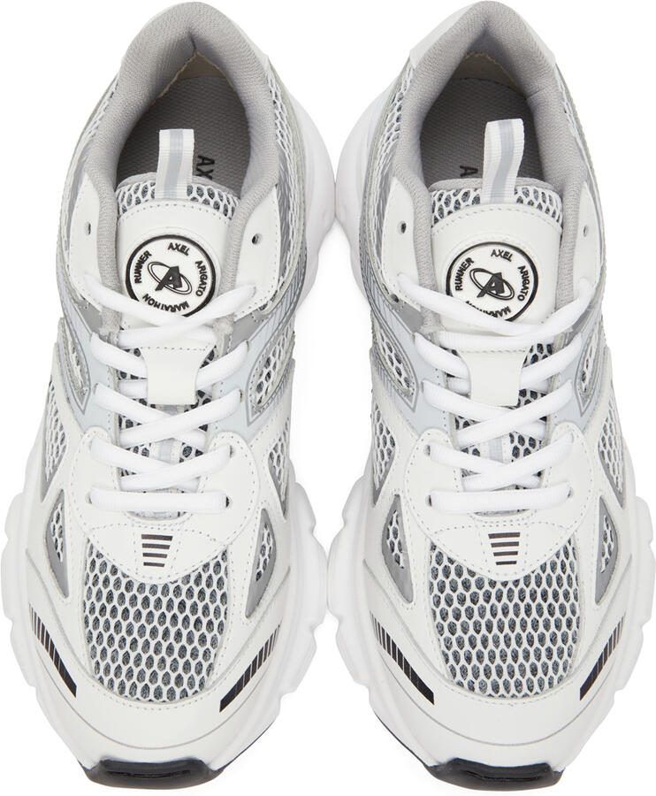 Axel Arigato White  Silver Marathon Runner Sneakers