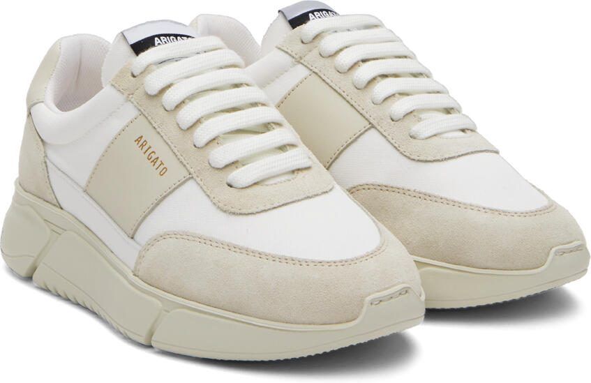 Axel Arigato White  Taupe Genesis Vintage Runner Sneakers - Picture 2