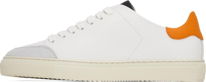 Axel Arigato White  Orange Clean 90 Triple Sneakers - Picture 4