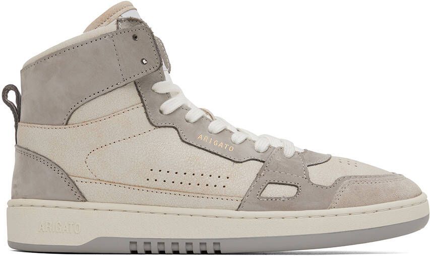 Axel Arigato Beige  Gray Dice Hi Sneakers - Picture 5