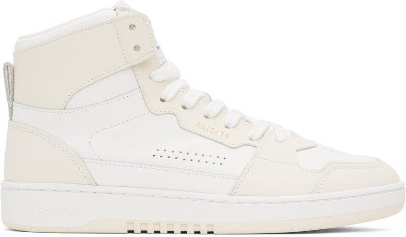 Axel Arigato White  Beige Dice Hi Sneakers - Picture 5
