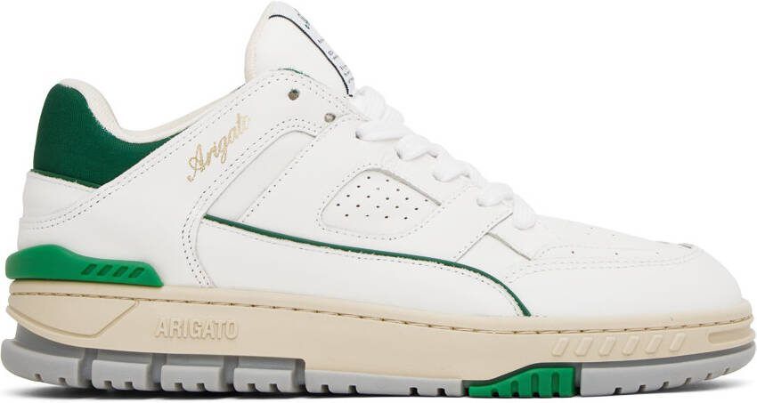 Axel Arigato White  Green Area Lo Sneakers - Picture 5